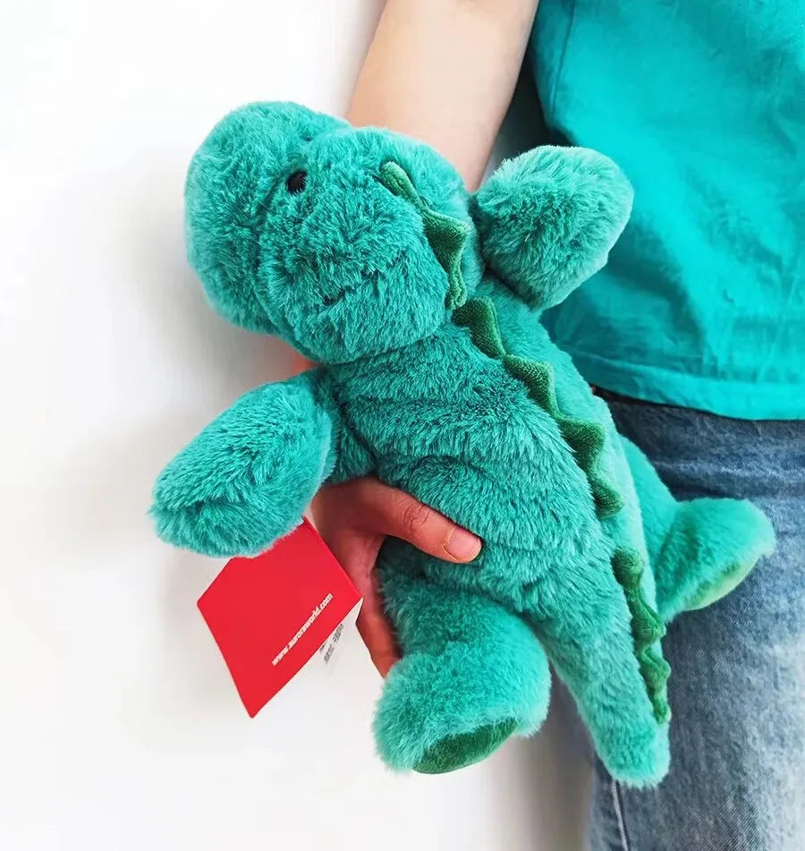 Peluche Dinosaure Verte 35 cm – Doudou Doux & Réconfortant
