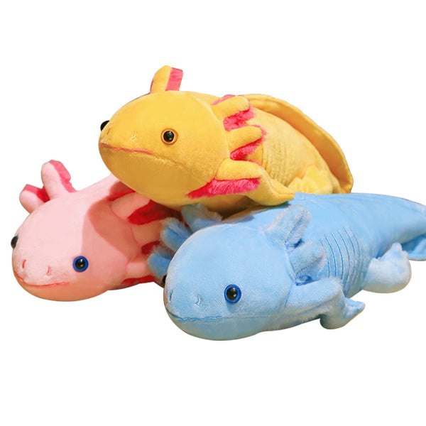 Peluche Axolotl Kawaii – Coussin Salamandre Tout Doux (45 cm)