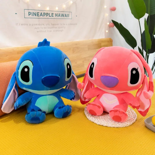 🧸 Peluche Géante Stitch & Angel – Couple de Rêve | 20 à 55 cm | Cadeau d’Amour & de Douceur
