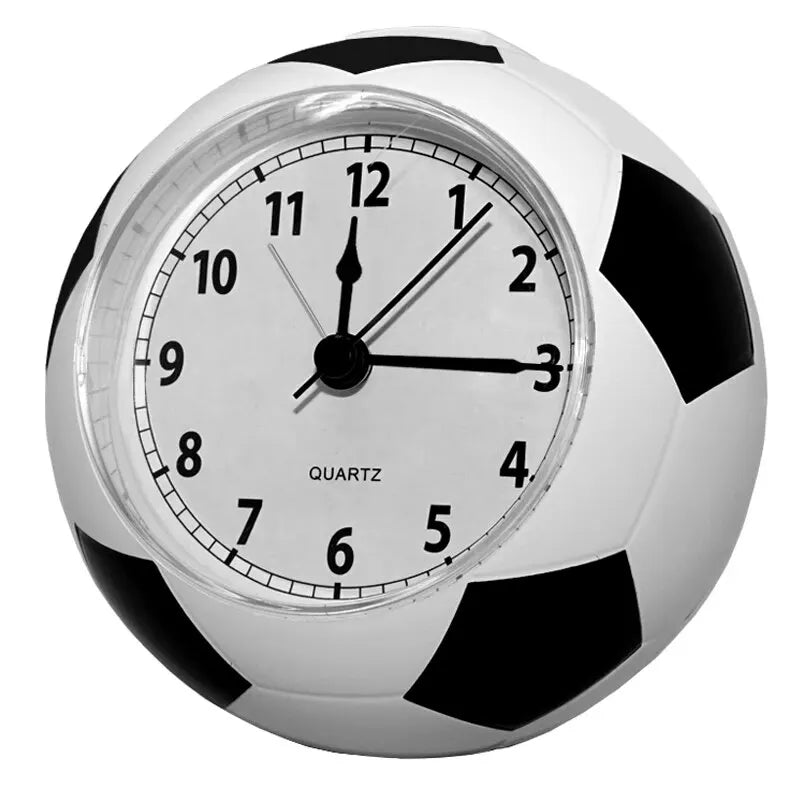 Réveil Silencieux Ballon de Football – Horloge de Table Quartz pour Enfants et Fans de Sport