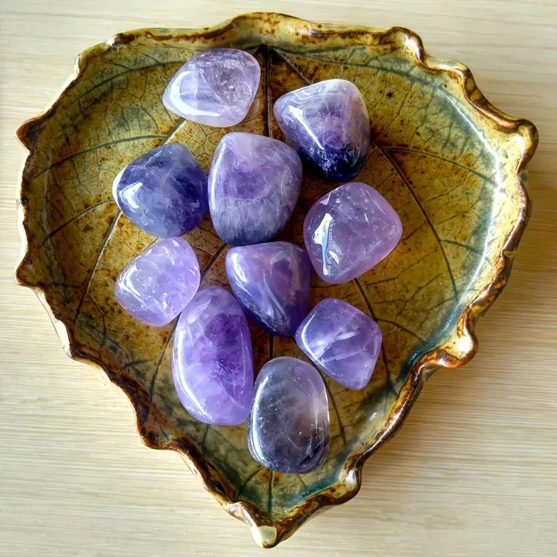100 g de Pierres Roulées d’Améthyste Naturelle – Cristaux Reiki & Déco