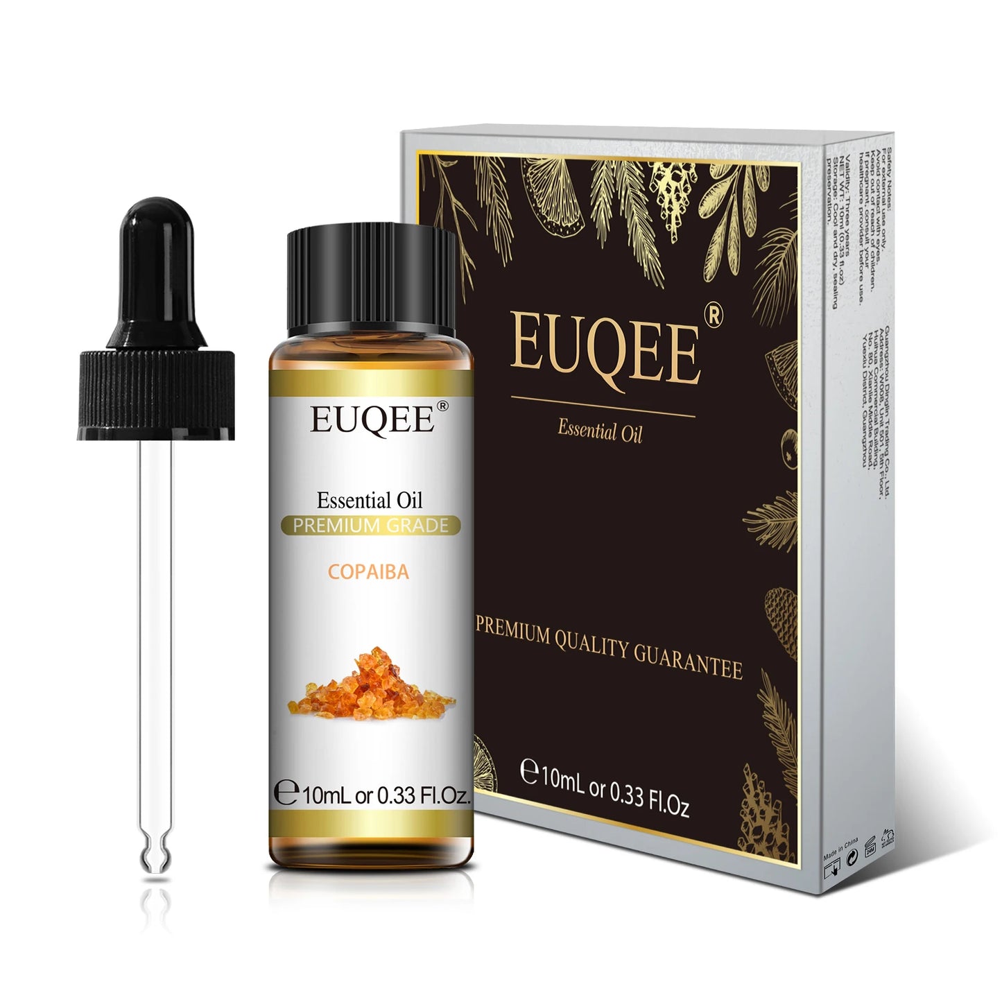 Huile Essentielle 100 % Naturelle EUQEE 10 ml – Lavande, Eucalyptus, Vanille, Agrumes & Plus