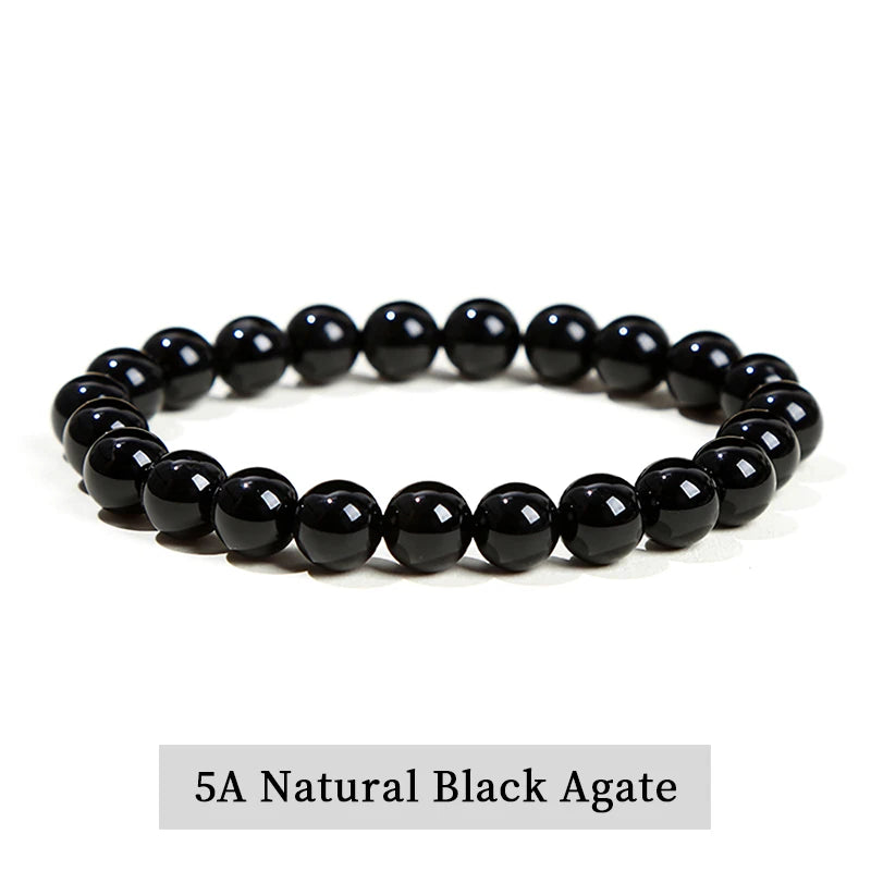 Bracelet en Pierres Naturelles – Améthyste, Œil de Tigre, Quartz, Agate | Bijou Énergétique Unisexe |
