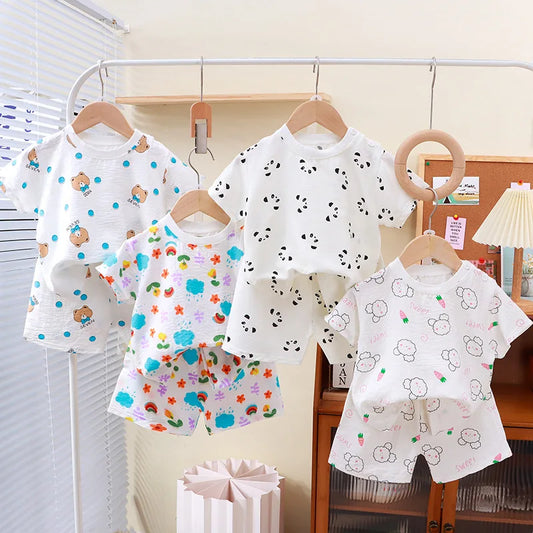 Pyjama Enfant Été – Ensemble Léger Unisexe Garçon & Fille | Couleurs Unies, Tissu Ultra Doux & Confortable