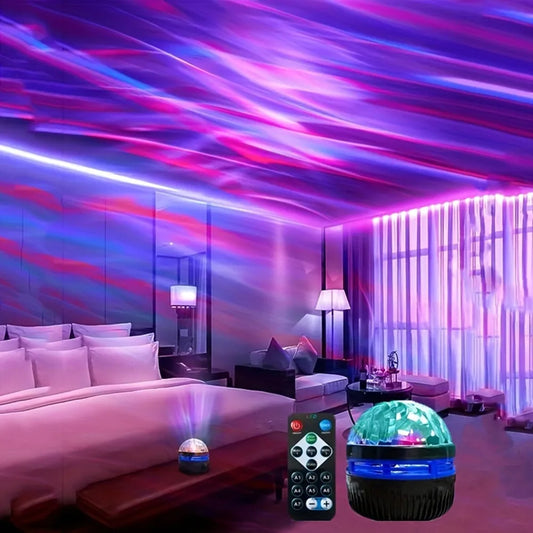 Projecteur Galaxy Aurora USB 360° | Lampe LED Multicolore avec Télécommande