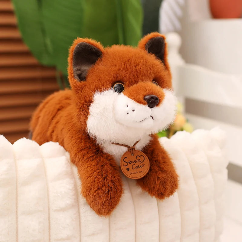 Peluche Renard Kawaii – Assis ou Allongé | Compagnon Doux & Déco Enfant