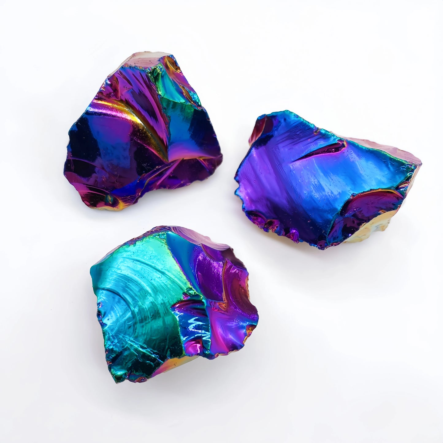 Cristal Brut d’Obsidienne Aura – Pierre Naturelle Brillante pour Reiki & Déco