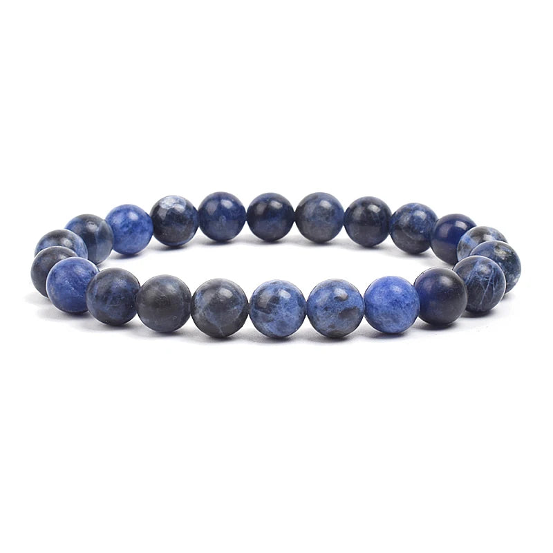 Bracelet Élastique en Pierres Naturelles – Énergie & Élégance