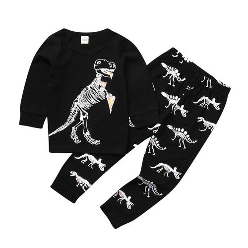 Pyjama Enfant Printemps/Automne – Ensemble Manches Longues Motif Dinosaure