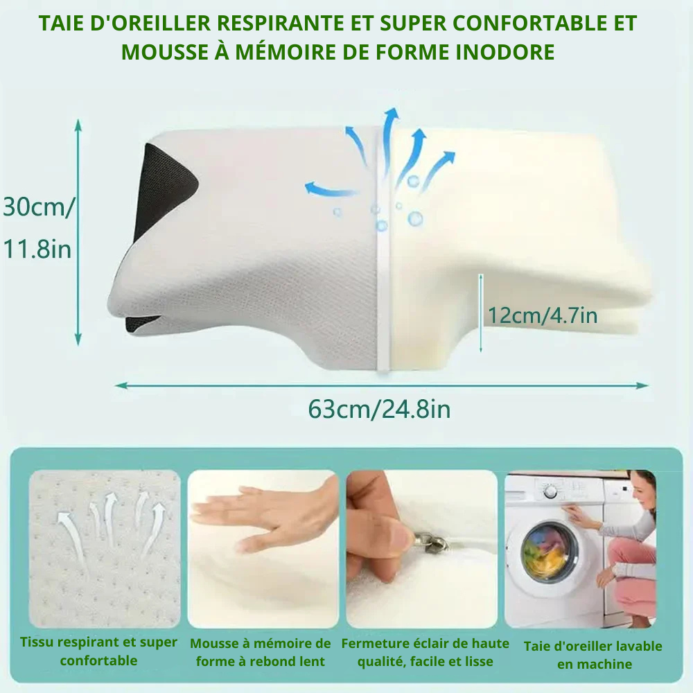 Comfortable memory foam neck pillow.