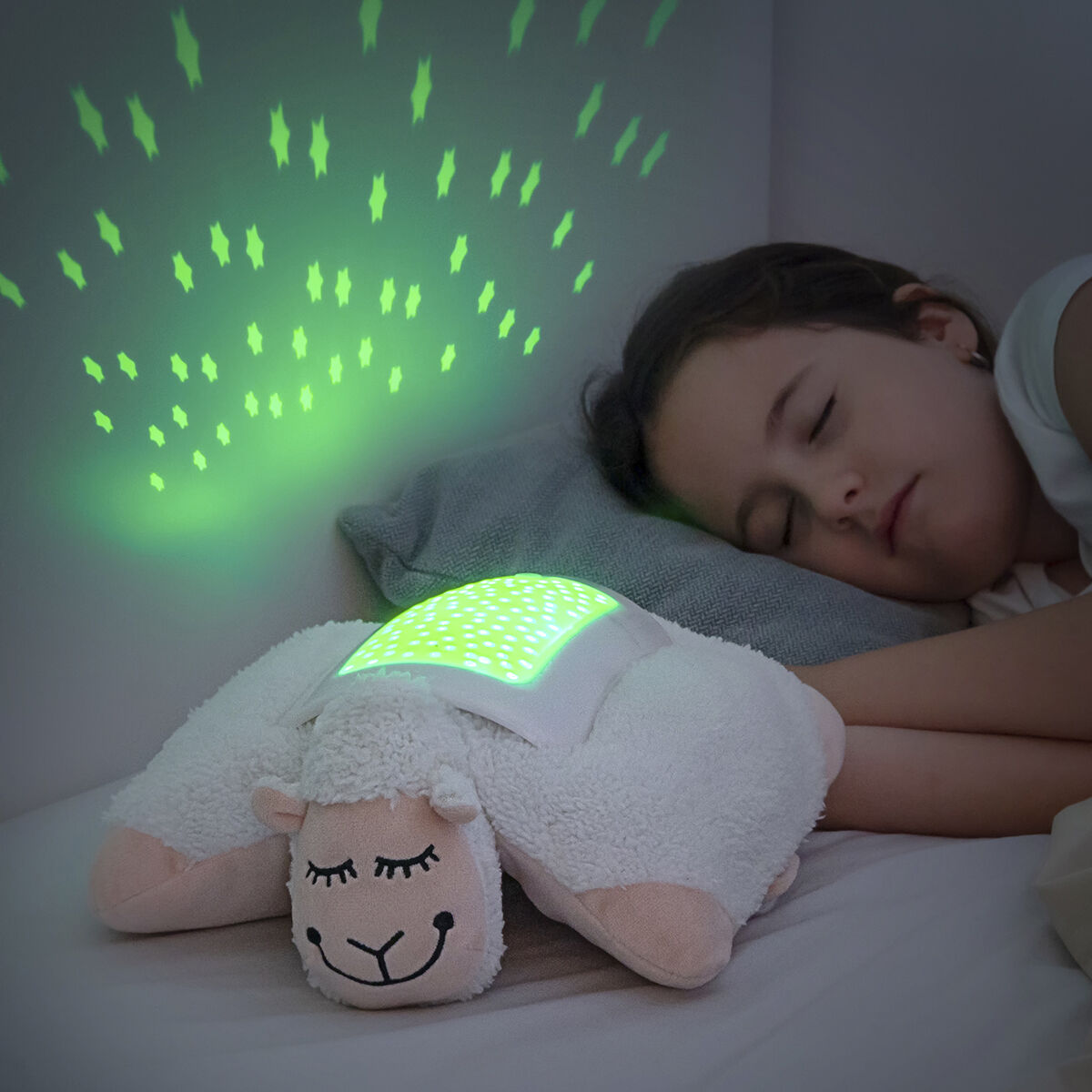 Mouton Peluche Projecteur d’Étoiles