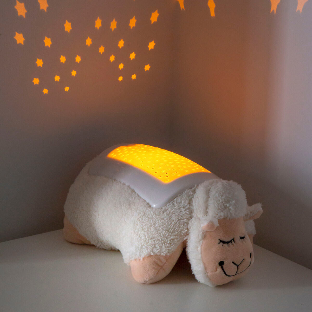 Mouton Peluche Projecteur d’Étoiles