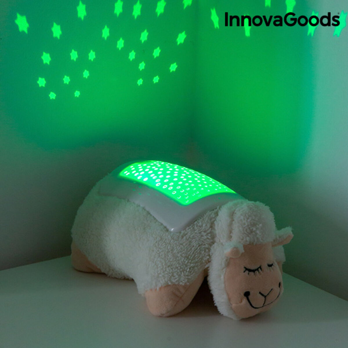 Mouton Peluche Projecteur d’Étoiles