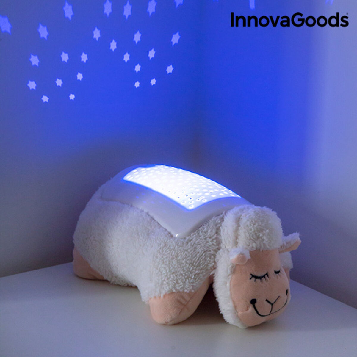 Mouton Peluche Projecteur d’Étoiles