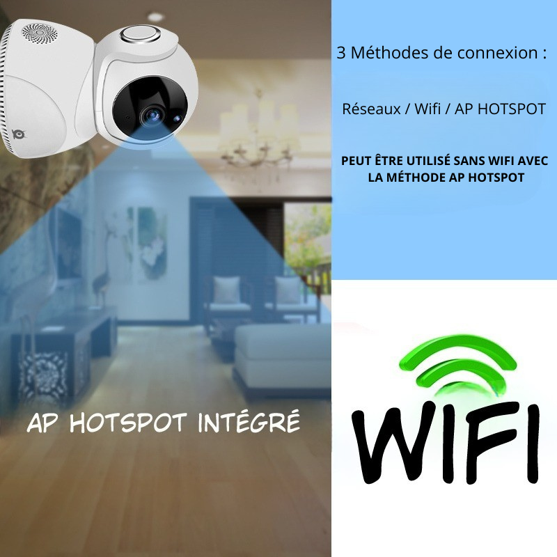 Caméra de Surveillance WiFi 1080P