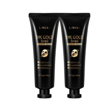 Masque Peel-Off Or 24K & Bave d’Escargot – Hydratation & Éclat