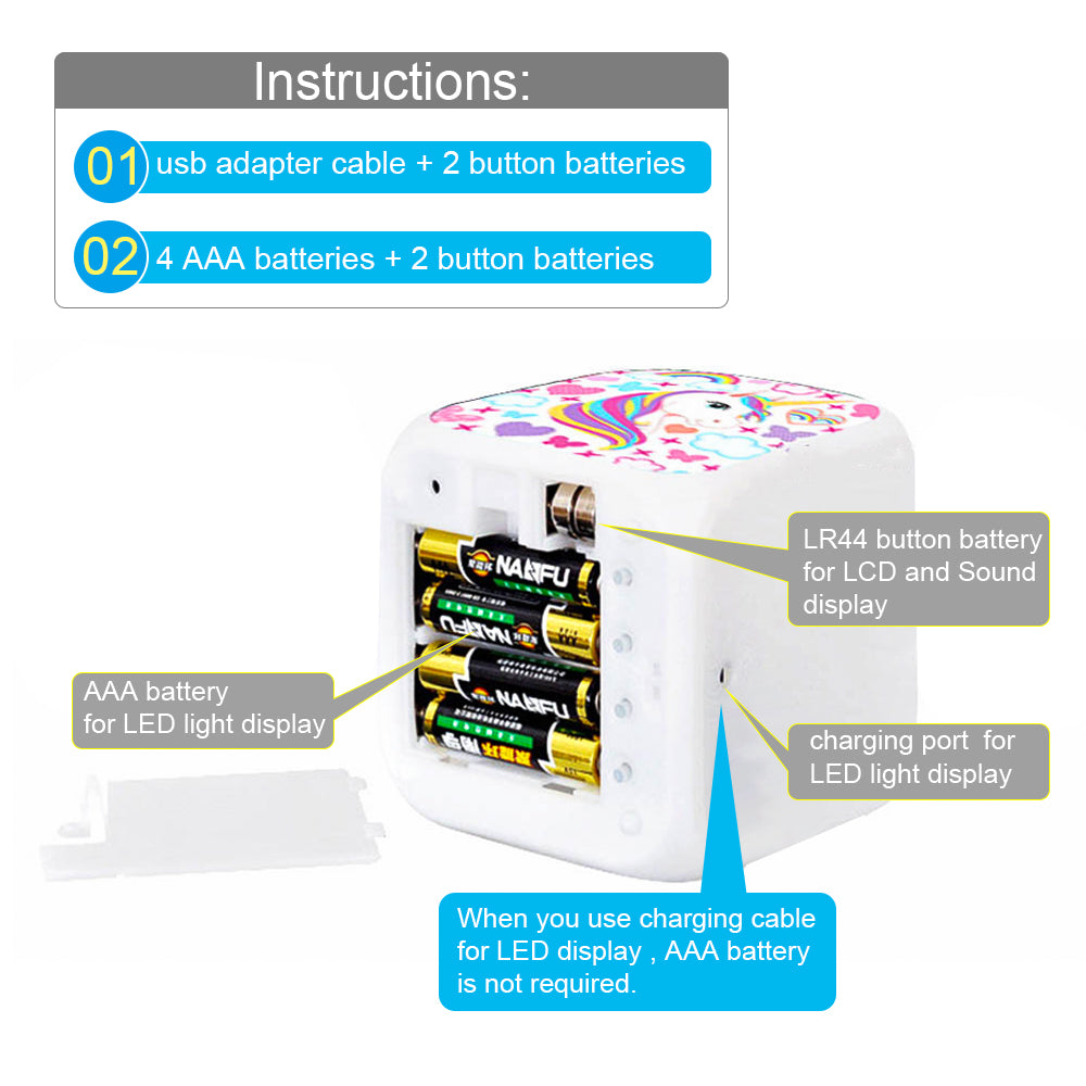 Réveil LED Fortnite – Multicolore avec Projection Lumineuse et Sons d’Alarme