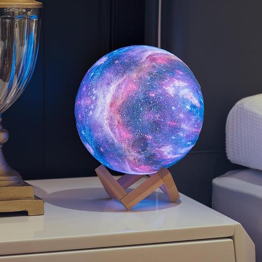 Lampe Lune 3D Galaxy – Veilleuse Multicolore avec Télécommande & Recharge USB