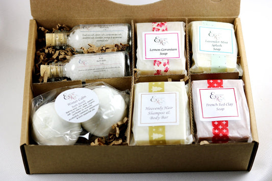 Coffret Cadeau Bain Relaxant – Savons, Bombes de Bain & Sels Parfumés Personnalisables