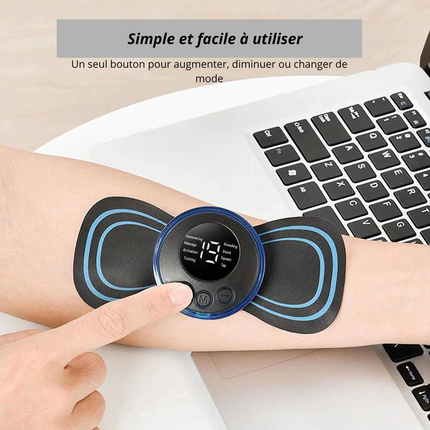 Mini EMS Electric Neck Massager, Cervical Vertebrae Back Massage Patch, Relieve Muscle Fatigue